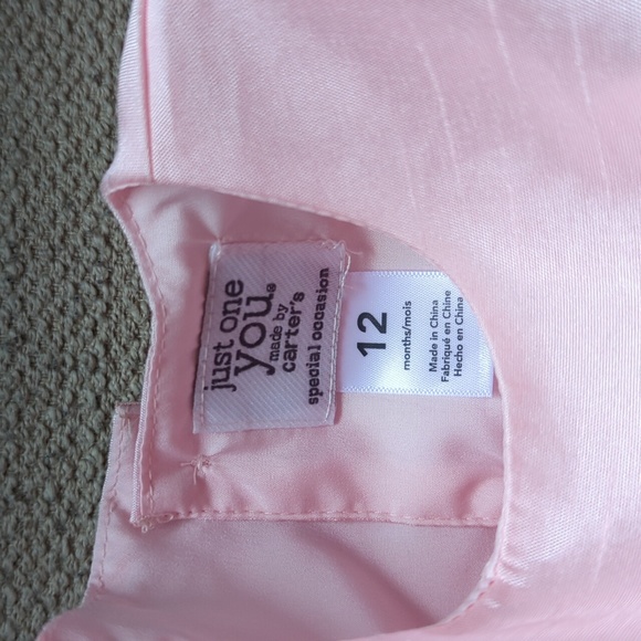 NWT Carter's light pink special occasion baby dress size 12 mos - Picture 4 of 11